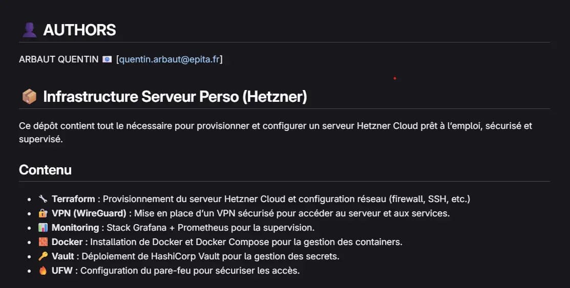 Serveur Hetzner Automatisé – Aperçu 1